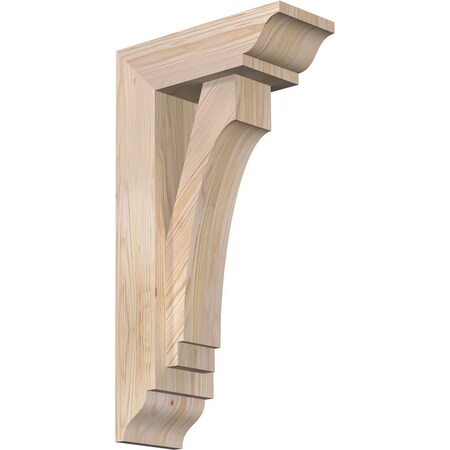 Ekena Millwork Imperial Traditional Smooth Bracket w/ Offset Brace, Douglas Fir, 5 1/2"W x 14"D x 26"H BKT0604X14X26IMP01SDF